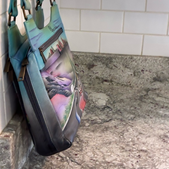 Anuschka Artistic Historic Route 66 Shoulder Bag - Picture 9 of 16